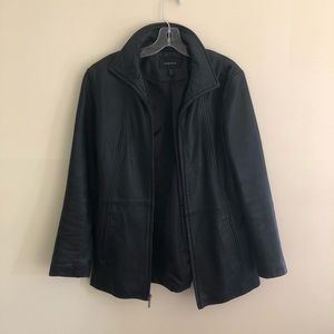 Black Leather Jacket Coat